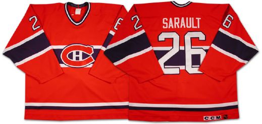 Mid 1990s Yves Sarault Montreal Canadiens Game Worn Jersey