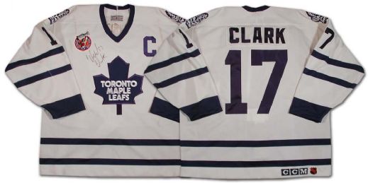 1992-93 Wendel Clark Autographed Toronto Maple Leafs Jersey