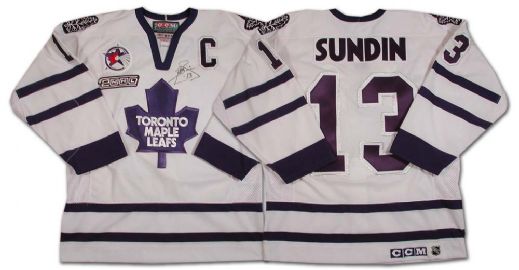 1999-2000 Mats Sundin Autographed Toronto Maple Leafs Jersey