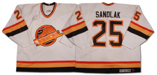 1990’s Jim Sandlak Autographed Vancouver Canucks Jersey