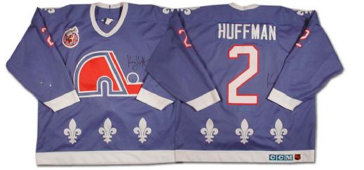 1992-93 Quebec Nordiques Kerry Huffman Autographed Game Worn Jersey