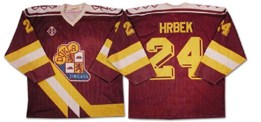 Ptr Hrbek Dukla Jihlava Game Worn Jersey