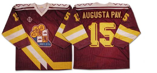 Pavel Augusta Dukla Jihlava Game Worn Jersey