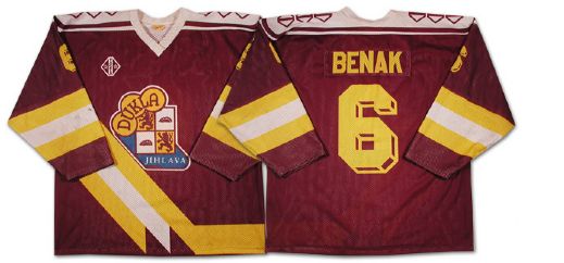 Jaroslav Benak Dukla Jihlava Game Worn Jersey