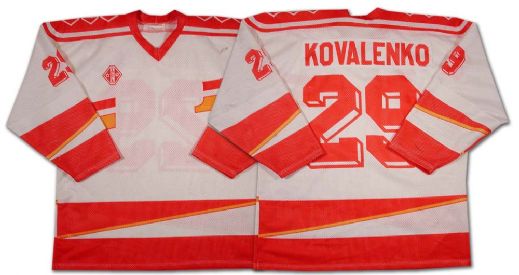 Andrei Kovalenkos 1992 Olympics CCCP Game Worn Jersey - Photo Matched