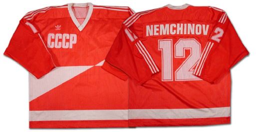 Sergei Nemchinovs 1987 Canada Cup CCCP Game Worn Jersey