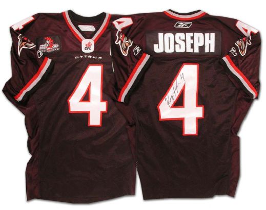 Kerry Josephs 2004 Autographed Game Worn Ottawa Renegades Jersey