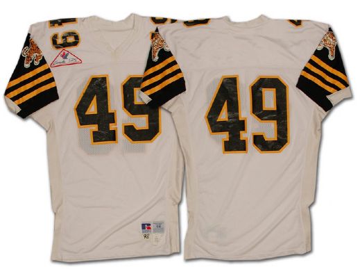 Circa 1992 CFL Hamilton Tiger Cats #49 Game Worn Jersey