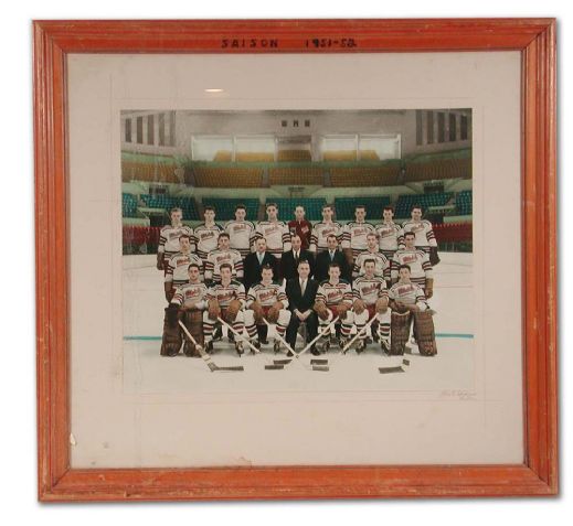 Vintage 1951-52 QJHL Quebec Citadels Colorized Team Photo (22 ½” x 24 ½”)