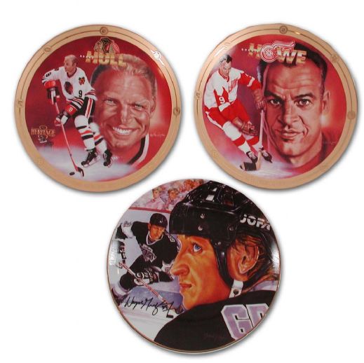 Howe, Hull & Gretzky Plate Collection