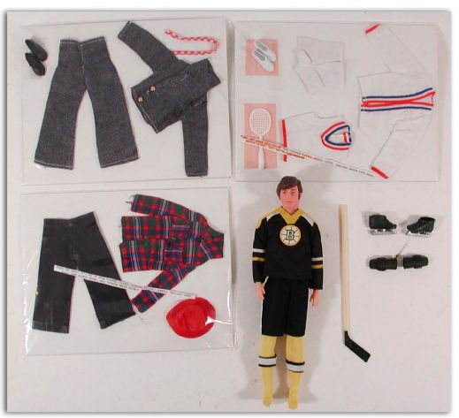 1970s Regal Toys Bobby Orr Doll and Accessories Collection