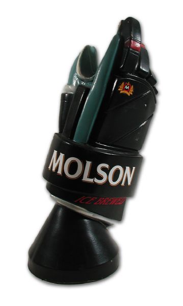 Molson Plastic Hockey Glove Advertising Display in its Original Box (18")