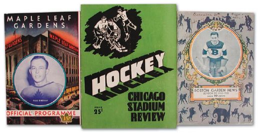 Vintage NHL Program Collection of 3