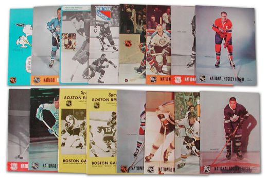 1969-70 NHL Program Collection of 18 + Official Team Yearbook Lot of 6