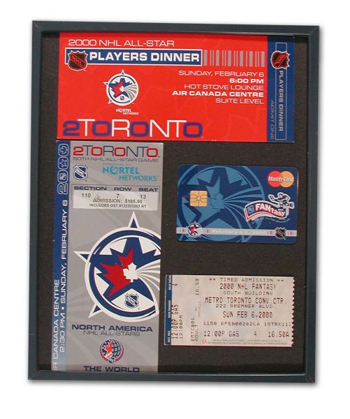 2000 NHL All-Star Game Framed Ticket Display