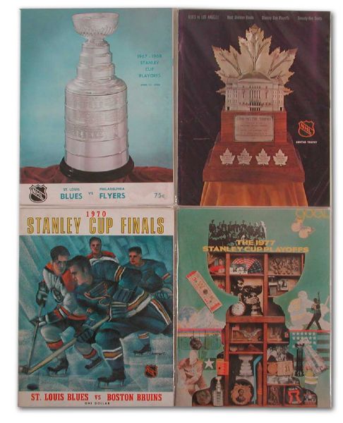 Lot of 4 Vintage St. Louis Blues Stanley Cup Playoff Programs