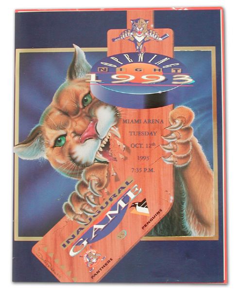 Florida Panthers Inaugural Home Opening Game Program