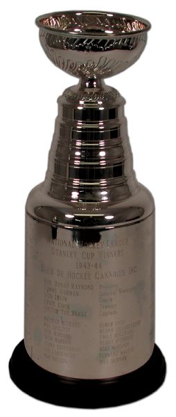 1943-44 Montreal Canadiens Miniature Stanley Cup Championship  Trophy (13”)