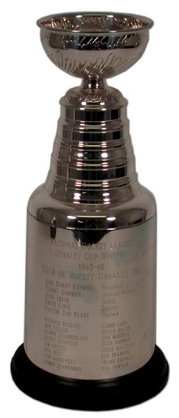 1945-46 Montreal Canadiens Stanley Cup Championship Trophy (13”)