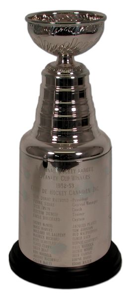 1952-53 Montreal Canadiens Miniature Stanley Cup Championship  Trophy (13”)