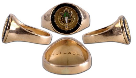 Elmer Lach’s Original Hockey Hall of Fame Gold Ring