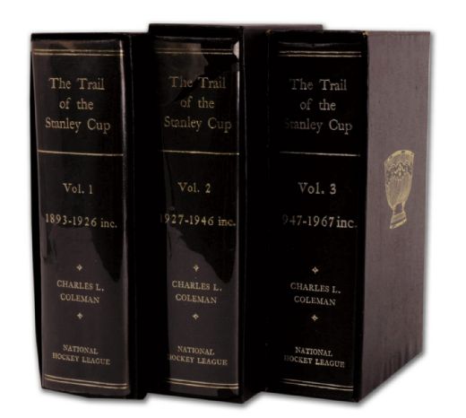 Elmer Lach’s “The Trail of the Stanley Cup” Complete Three Volume  Set