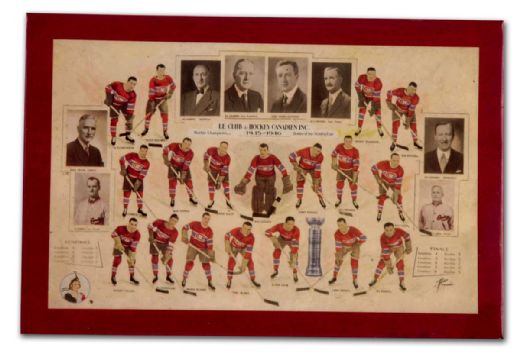 Elmer Lach’s Rare 1945-46 Montreal Canadiens Team Photo