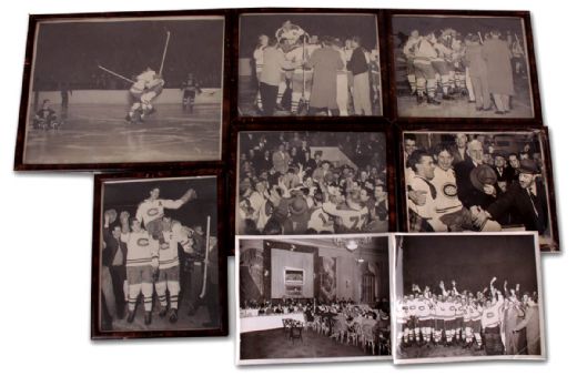 Elmer Lach’s 1953 Stanley Cup Winning Goal Photograph Collection of 8