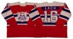 Elmer Lach’s NHL Oldtimers Jersey & Photo Collection