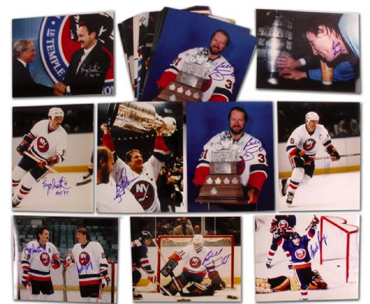 New York Islanders Autographed Photo & Puck Collection of 37