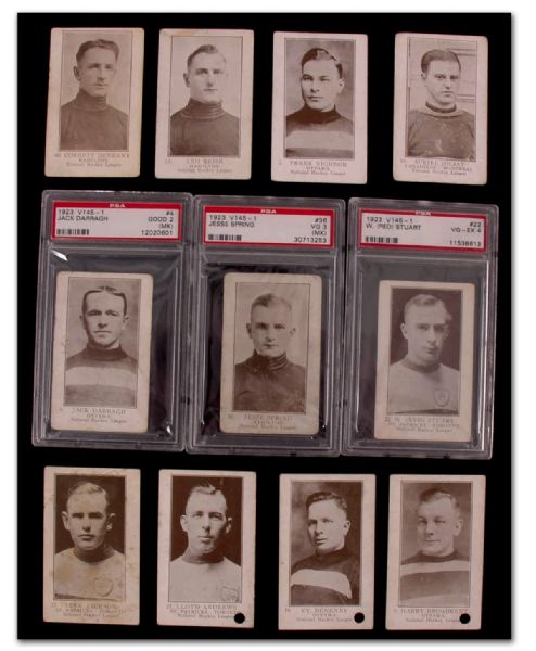 1923-24 William Patterson V145-2 Card Lot of 11 Including Joliat RC