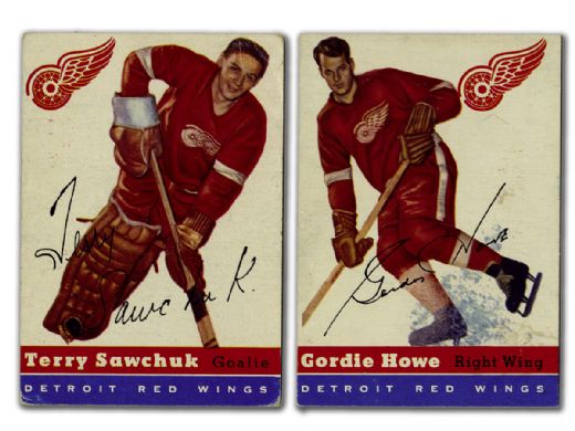 1954-55 Topps Gordie Howe & Terry Sawchuk