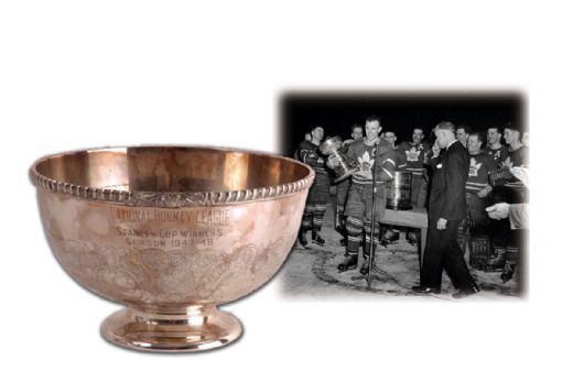 1947-48 Stanley Cup Championship Bowl Presented to Conn Smythe