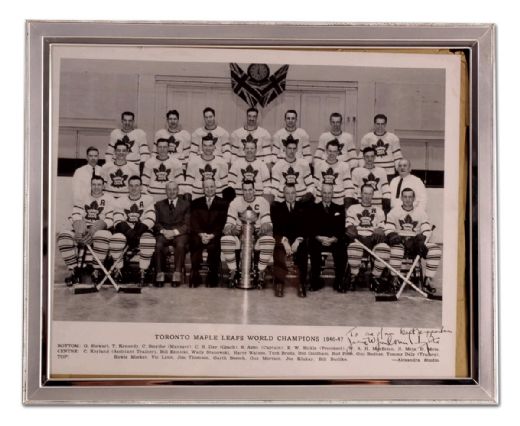 1946-47 Toronto Maple Leafs Team Photo Signed by Conn Smythe