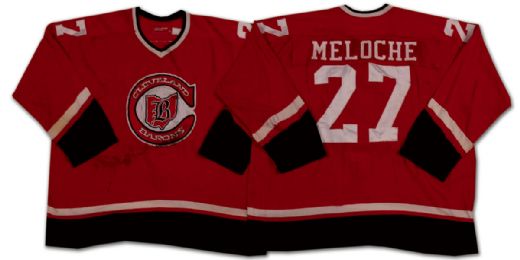 Gilles Meloche’s 1977-78 Cleveland Barons Game Worn Jersey