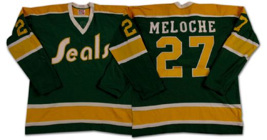 Gilles Meloche’s Circa 1972 California Golden Seals Game Worn Jersey