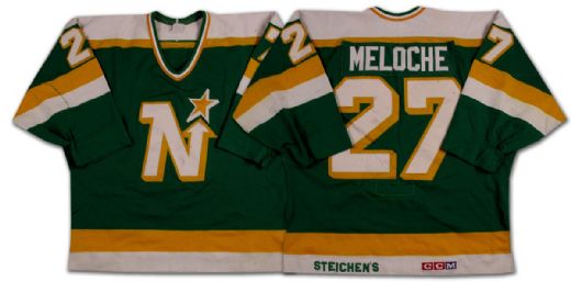 Gilles Meloche’s 1984-85 Minnesota North Stars Road Green Game Worn Jersey