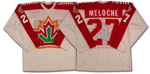 Gilles Meloche’s 1977 World Championships Game Worn Team Canada  Jersey