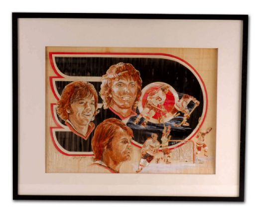 1970’s Original Artwork of Clarke, Barber & Leach (25” x 31”)