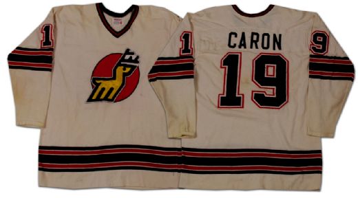 1974-75 WHA Michigan Stags Alain Caron Game Worn Jersey