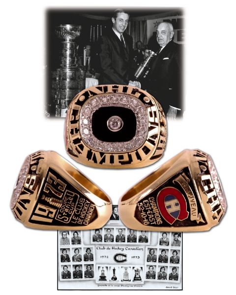 Jean Beliveau’s 1972-73 Montreal Canadiens Stanley Cup  Championship Ring