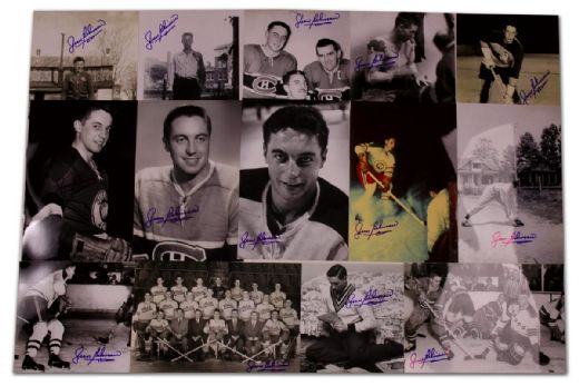 Jean Beliveau Autographed Personal Photograph Collection of 32