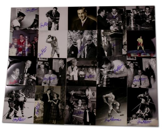 Jean Beliveau Autographed Personal Photograph Collection of 44