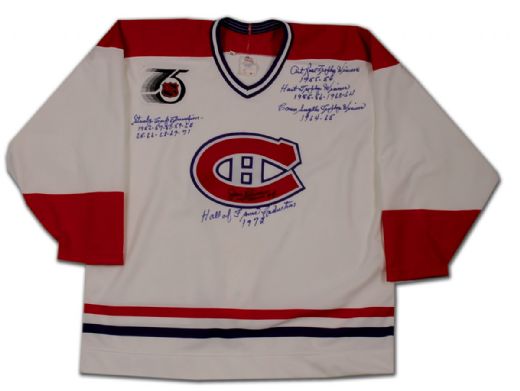  Special Jean Beliveau Autographed Montreal Canadiens Jersey