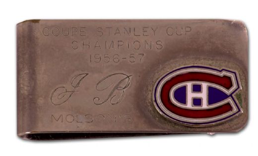 Jean Beliveau’s 1956-57 Montreal Canadiens Stanley Cup  Championship Money Clip