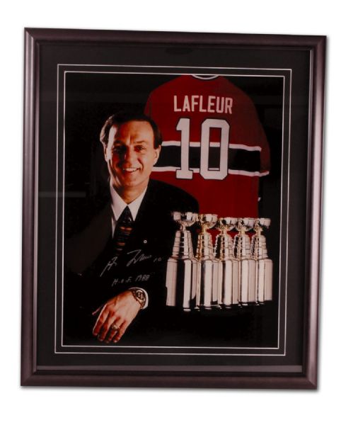 Autographed Guy Lafleur Montreal Canadiens Framed Ambassador’s  Photo (22” x 36”)