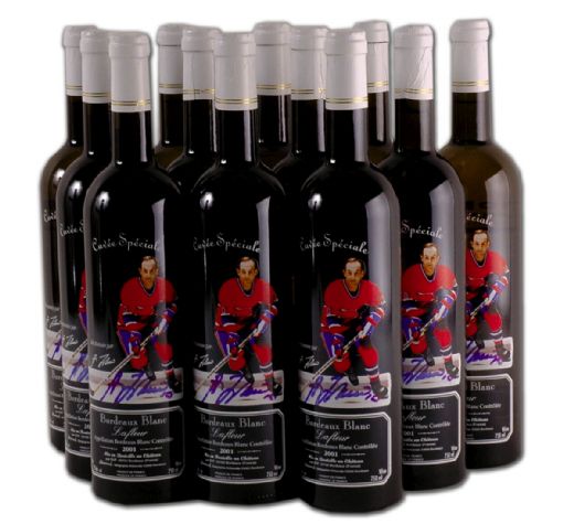 Case of 12 Guy Lafleur Autographed Wine Bottles