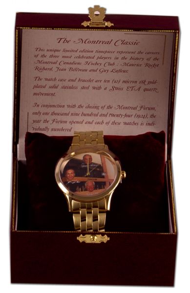 Limited Edition Montreal Classic Watch Featuring Richard,  Beliveau & Lafleur