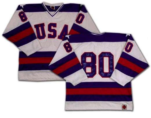 1980 Team USA Team Autographed Jersey