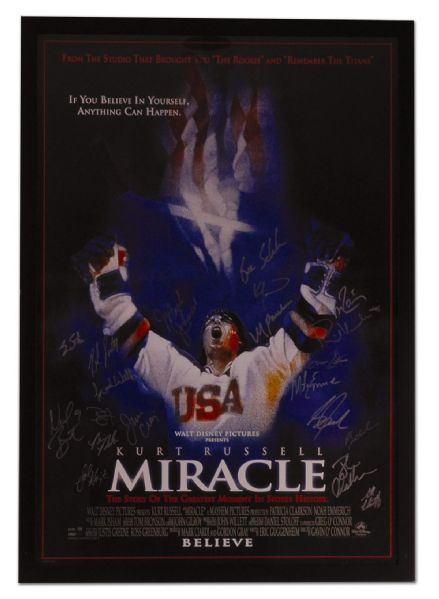 “Miracle” Movie Poster Autographed by Team USA 1980